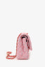 Pre-Loved Chanel™ 2021 Pink Tweed Medium Flap Shoulder Bag