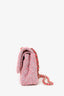 Pre-Loved Chanel™ 2021 Pink Tweed Medium Flap Shoulder Bag