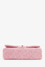 Pre-Loved Chanel™ 2021 Pink Tweed Medium Flap Shoulder Bag