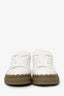 Chloe White Leather Scalloped 'Lauren' Sneakers Size 40
