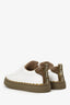 Chloe White Leather Scalloped 'Lauren' Sneakers Size 40