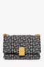 Balmain Black/White Monogram Small '1945' Shoulder Bag
