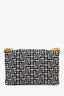 Balmain Black/White Monogram Small '1945' Shoulder Bag