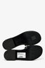 Pre-Loved Chanel™ 2021 Black/White Lambskin Interlocking CC Logo Embroidered Slides Size 37