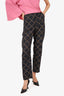Isabel Marant Etoile Black/Yellow Slim Leg Pants Size 38