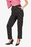 Isabel Marant Etoile Black/Yellow Slim Leg Pants Size 38