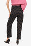 Isabel Marant Etoile Black/Yellow Slim Leg Pants Size 38