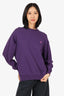Acne Studios Purple Face Square Patch Sweatshirt Size XXS Mens