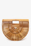 Cult Gaia Brown Bamboo Ark Clutch