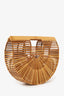 Cult Gaia Brown Bamboo Ark Clutch