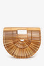 Cult Gaia Brown Bamboo Ark Clutch