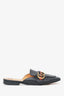 Gucci Black Square Toe GG Web Slip-on Loafers Size 36