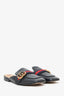 Gucci Black Square Toe GG Web Slip-on Loafers Size 36