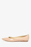 Jimmy Choo Nude Patent Leather Point Toe Flats Size 40