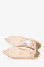 Jimmy Choo Nude Patent Leather Point Toe Flats Size 40