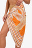 Hermès Yellow/Orange 'Soie Flores' Silk Scarf Size 140