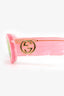 Gucci Neon Pink Oval GG Sunglasses
