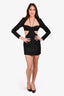 Misha Black Long Sleeve Cut Out Mini Dress Size S