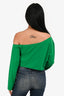 Superdown Green Long Sleeve Crop Top Size S
