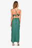 Meshki Green Pleated Cut Out Maxi Dress Size S