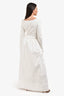 Dissh White Ribbed/Cotton Long Sleeves Maxi Dress Size 4