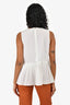 Derek Lam White Poplin Pleated Tank Top Size 8