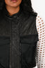 Rag & Bone Leather/Silk Cropped Biker Vest Size 0