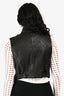 Rag & Bone Leather/Silk Cropped Biker Vest Size 0