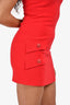 Versace Vintage Red Sleeveless Dress with Buttons Size 4