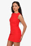 Versace Vintage Red Sleeveless Dress with Buttons Size 4