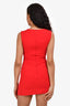 Versace Vintage Red Sleeveless Dress with Buttons Size 4