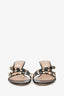 Valentino Black Leather Rockstud Sandals Size 38