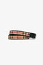 Burberry Black Haymarket Leather Belt Size 30/75