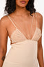 Nensi Dojaka Beige Triangle Bralette Bodycon Dress Size S