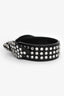 Saint Laurent Black Leather Studded Bow Bracelet