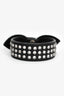 Saint Laurent Black Leather Studded Bow Bracelet