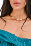 Chloe Gold Toned Faux Pearl Collar Bone Necklace