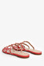 Valentino Red Leather Rockstud Sandals Size 38