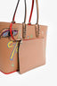 Christian Louboutin Tan Leather Graffiti 'Cabata' Tote Bag with Pouch