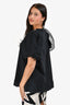 Simone Rocha Black Cotton Tulle Puff Sleeve T-Shirt Size XS