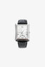 Piaget White Gold Black Leather Strap Guilloche Dial 'Emperador' Automatic Watch