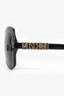 Moschino Black Acrylic Silver Logo Sunglasses