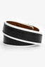 Givenchy Black/White Leather Double Wrap Shark Bracelet