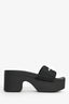 Alexander Wang Black Logo Platform Slides Size 37