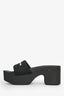 Alexander Wang Black Logo Platform Slides Size 37