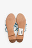 Valentino Blue Shimmer Rockstud ' Cage' Sandals Size 38
