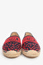 Christian Dior Navy/Red Heart Canvas Logo Espadrilles Size 37.5