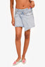 Agolde Blue Denim Criss Cross Mini Skirt Size 27