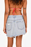 Agolde Blue Denim Criss Cross Mini Skirt Size 27