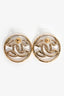 Pre-Loved Chanel™ 2017 Gold Toned CC Round Studs